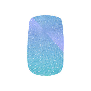Swirly Pastel Purple Teal Abstract Pattern Minx Nail Wraps