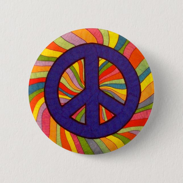 Swirly Peace Button (Front)