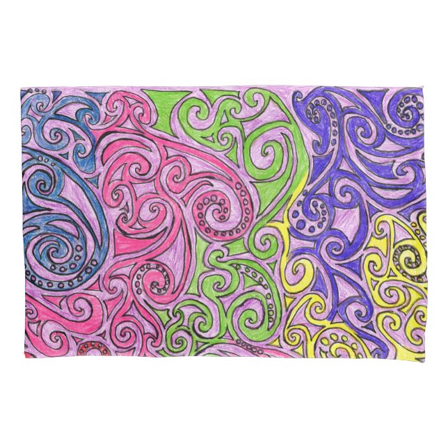 swirly pillowcase set (Front-Left)