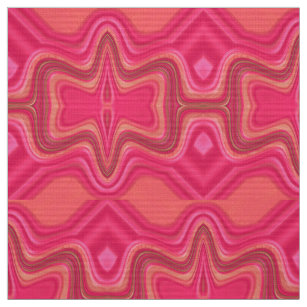 SWIRLY Pretty! Pink Coral Brown ~ Attractive Fabric