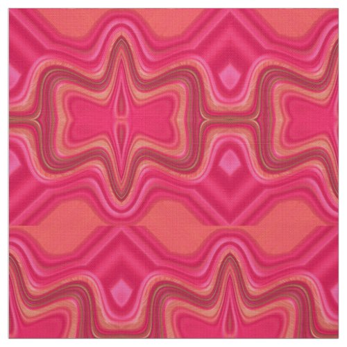 SWIRLY Pretty Pink Coral Brown  Attractive Fabric