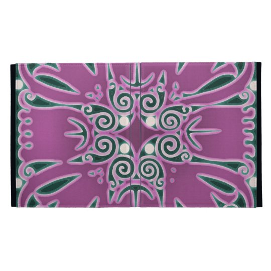 Swirly Purple Flower iPad Cases