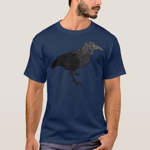 Swirly Raven T_Shirt