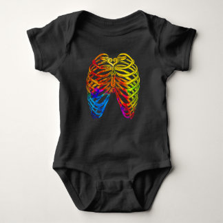 Swirly Ribcage (color) Baby Bodysuit