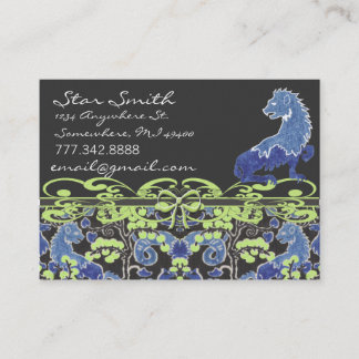 Swirly Rielaboration of Vintage Animal Print Business Card