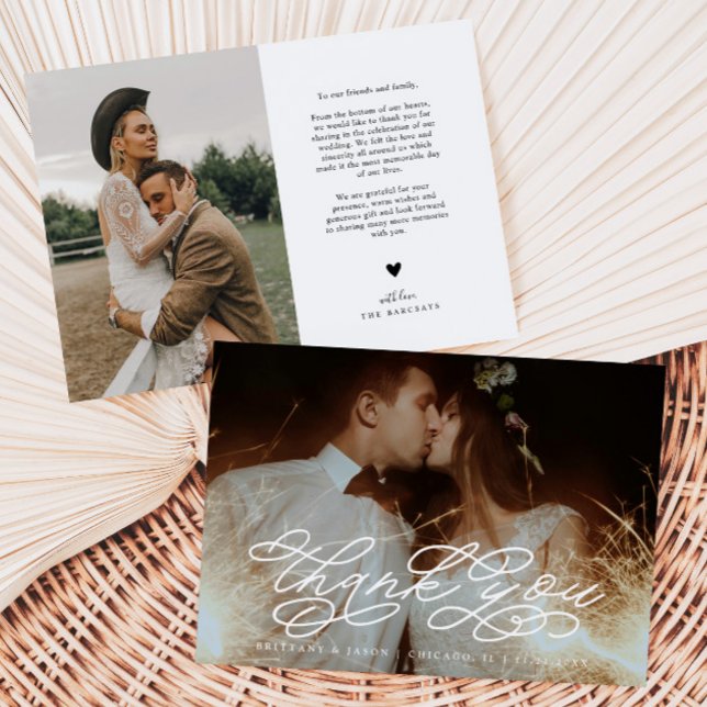 Swirly Script Wedding Thank you Photo (Creator Uploaded)