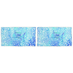 Swirly Shark Pillow Case