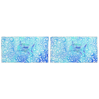 Swirly Shark Pillow Case