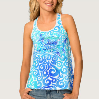 Swirly Shark Tank Top