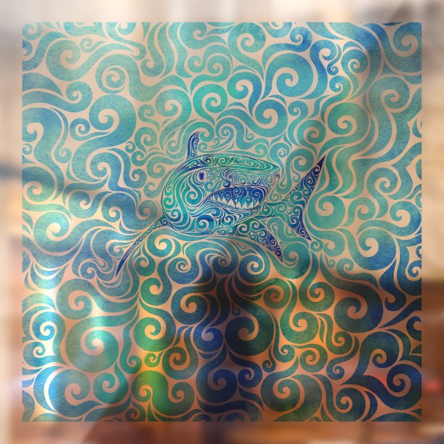 Swirly Shark Window Cling (Sheet 2)