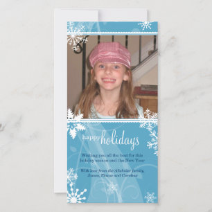 Swirly Snow Holiday Photo Card