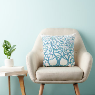 Swirly Tree Branch Choose Any Custom Color Pillow