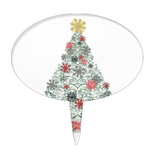 Swirly Tree Decorated Cake Topper