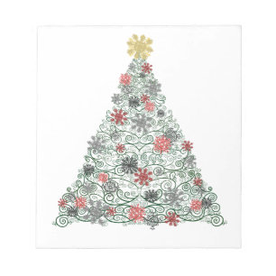 Swirly Tree Decorated Notepad