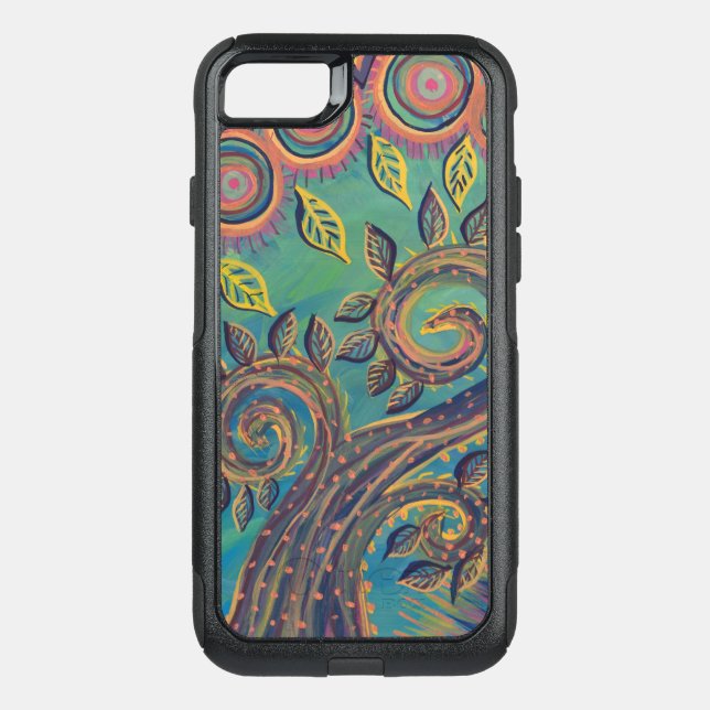swirly tree phone case (Back)