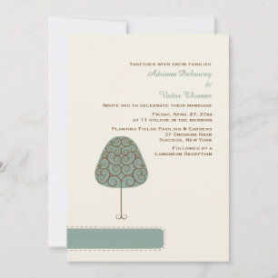 Swirly Tree Wedding Invitation
