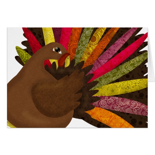 Swirly Turkey Cards (Front Horizontal)