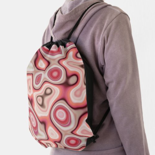 swirly twisted vintage colors liquified nice look drawstring bag