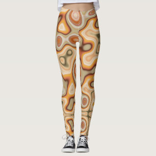 swirly twisted vintage colors liquified ,nice look leggings