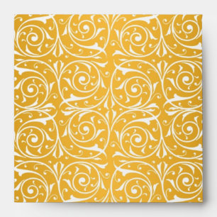 Swirly Vines in Yellow Pattern Envelope