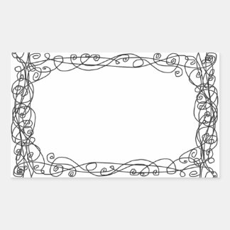 Swirly Vines Sticker Bookplate