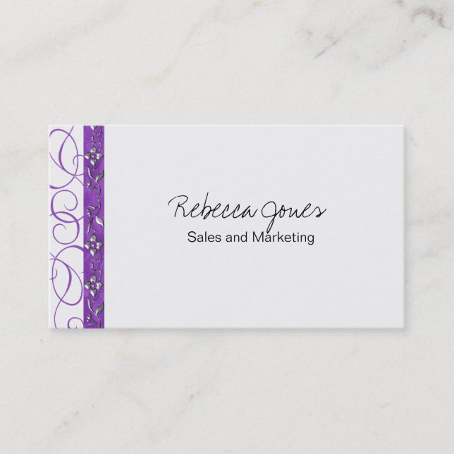 Swirly Vintage Business Card (Front)