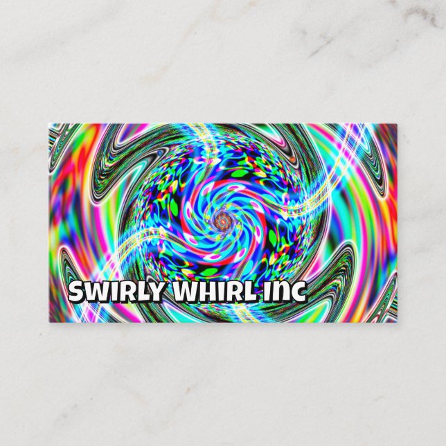 Swirly Whirl Inc ( you may change the words ) Business Card (Front)