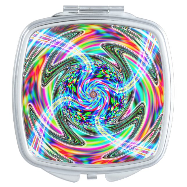 Swirly Whirly ( you may add words ) Compact Mirror (Front)