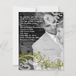 Swirly Your Photo Wedding Invitation