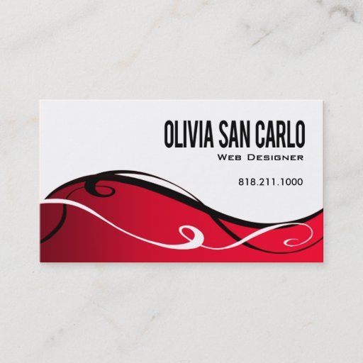 Customizable Swirlygig Web Designer business card template