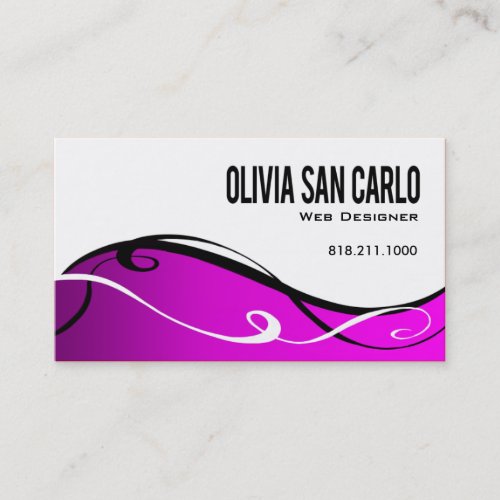 Swirlygig Web Designer business card template