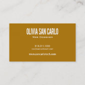 Swirlygig Web Designer business card template (Back)