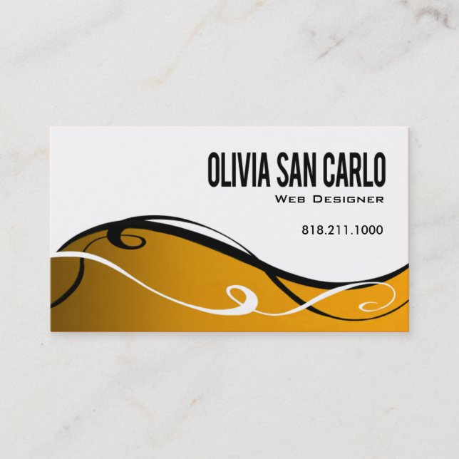 Swirlygig Web Designer business card template (Front)