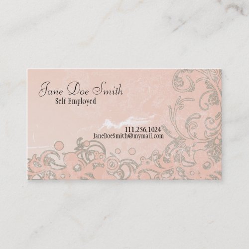 SwirlyGrunge Elegance Business Cards