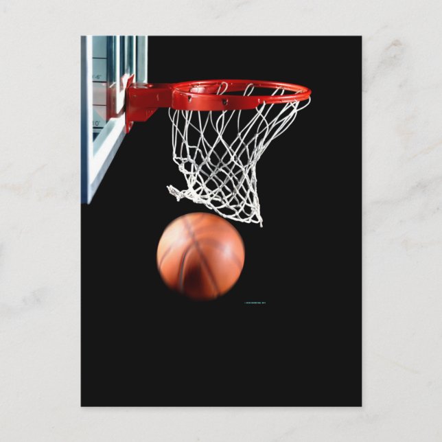 Swish, Basketball through the Net. Postcard (Front)
