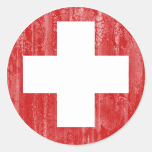 Swiss Air Force Classic Round Sticker