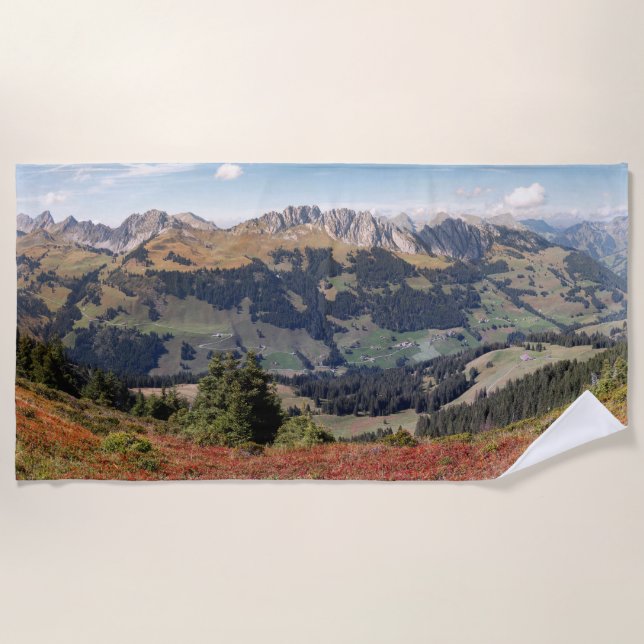 Swiss Alps Beach Towel (Front)