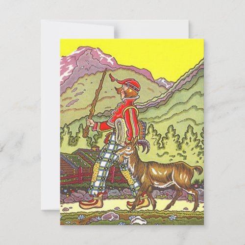 Swiss Alps Heidi Themed Party birthday INVITATIONS