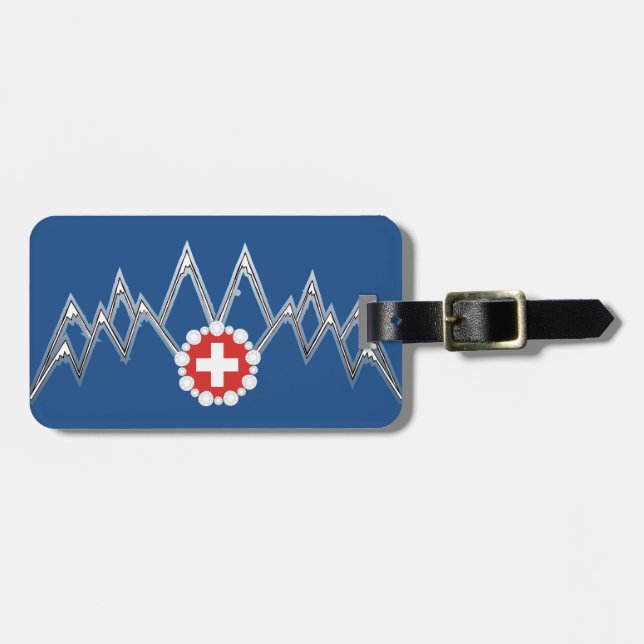 Swiss Alps Luggage Tag (Front Horizontal)