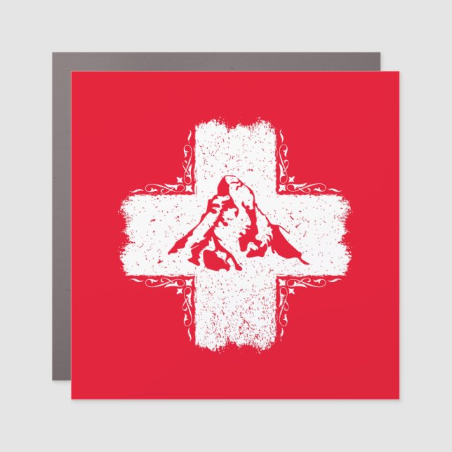 Swiss Alps Matterhorn - Switzerland  Car Magnet (Front)