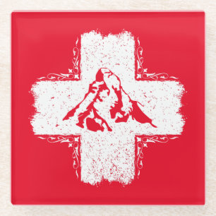 Swiss Alps Matterhorn - Switzerland Glass Coaster