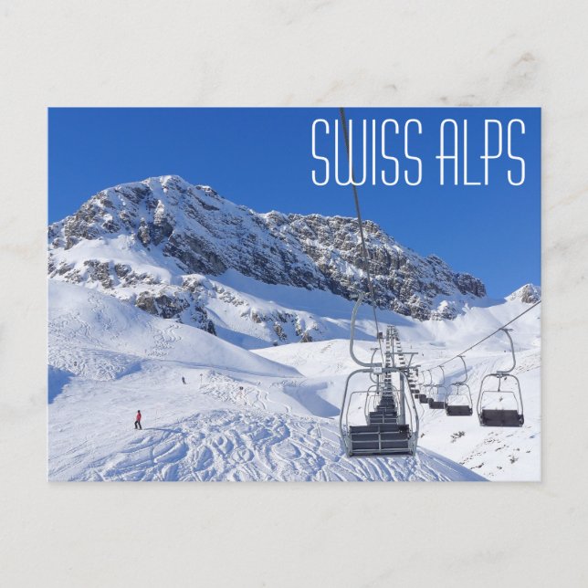 Swiss alps, postcard by brad hines (Front)