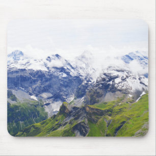 Swiss alps scene mouse pad