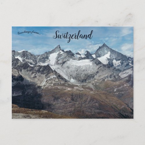 Swiss Alps Switzerland Postcard