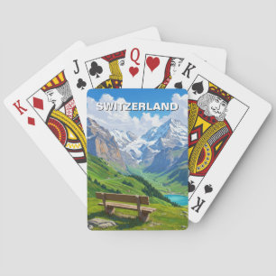 Swiss Alps Switzerland Travel Poker Cards