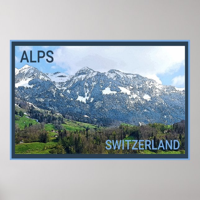 Swiss Alps Travel Poster (Front)