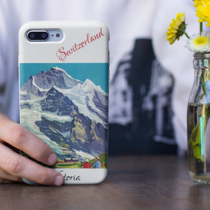 Swiss Alps Vintage Travel Jungfrau Painting Samsung Galaxy S22 Case