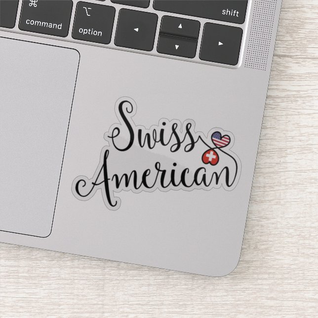 Swiss American Entwined Hearts Sticker (Detail)