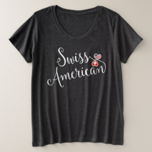 Swiss American Entwinted Hearts Plus Size T-Shirt