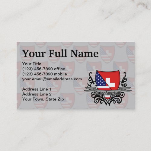 Swiss_American Shield Flag Business Card
